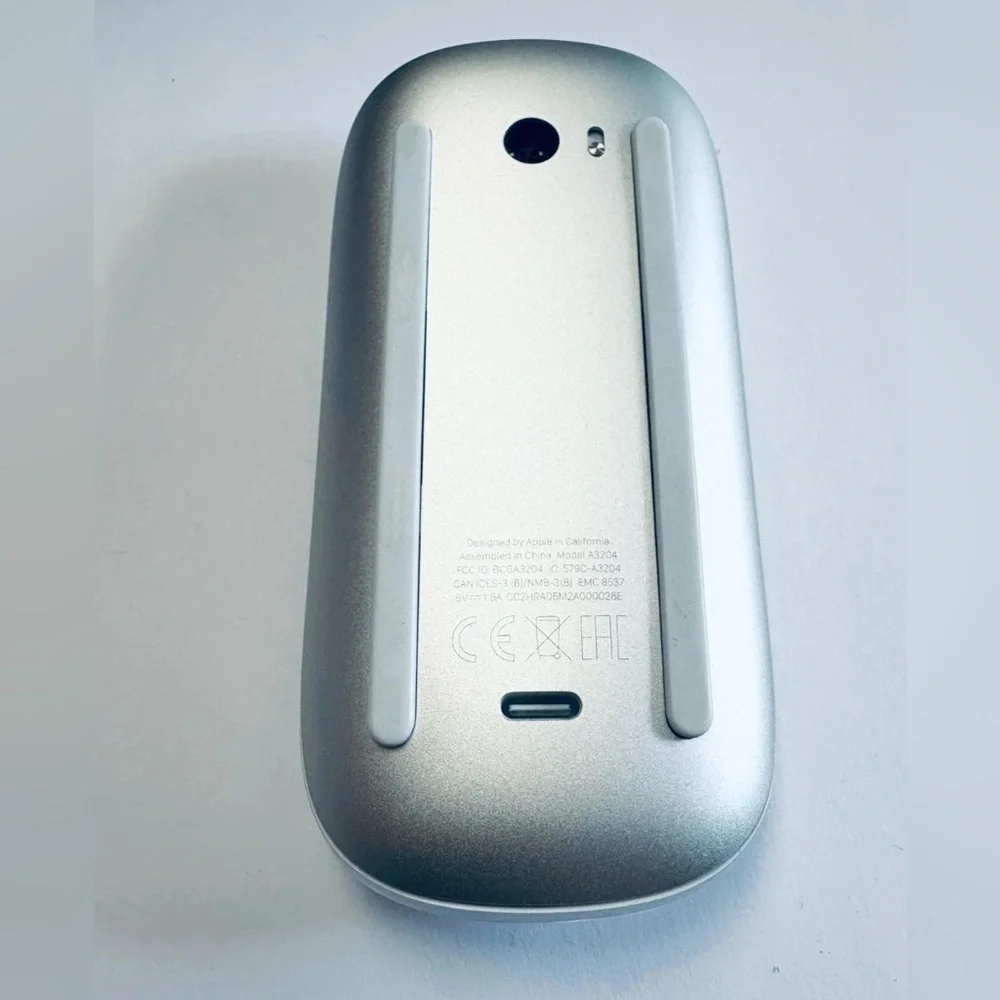 Apple Magic Mouse Model A3204 Sleek White Design and USB Cord Mint Conditions